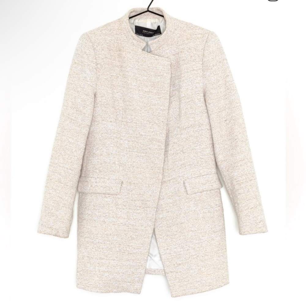 Zara Women's Cream minimalist business casual Blazer